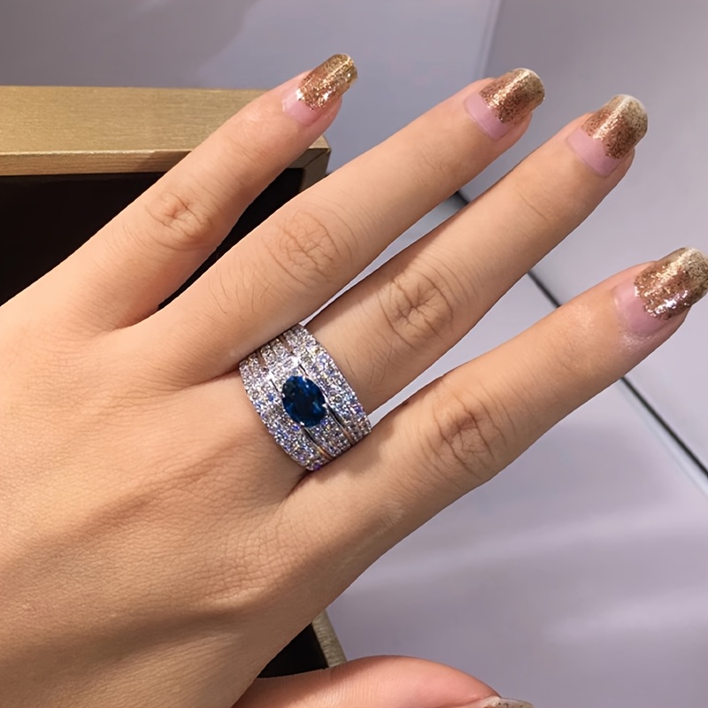 4 Prong CZ Ring with Crystal Accents for Formal Events